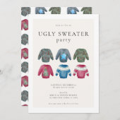 Ugly Sweater Christmas Party laden Einladung (Vorne/Hinten)