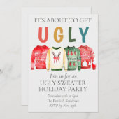 Ugly Sweater Christmas Party laden Feiertagskarte (Vorne/Hinten)