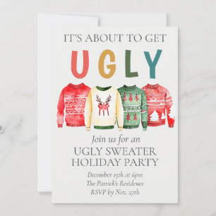 Ugly Sweater Christmas Party laden Feiertagskarte