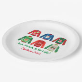 Ugly Sweater Christmas Party Pappteller (Schrägansicht)