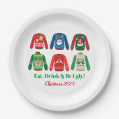 Ugly Sweater Christmas Party Pappteller (Vorderseite)