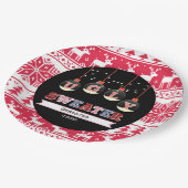 Ugly Sweater Christmas Party Pappteller (Schrägansicht)