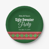 Ugly Sweater Christmas Party, Personalisiert Pappteller (Vorderseite)
