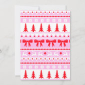 Ugly Sweater Christmas Party Rentier und Holly Einladung (Rückseite)