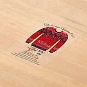 Ugly Sweater Christmas Party, Rot mit Hirsch Acryleinladungen (Ablage )