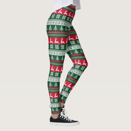 Ugly Sweater Christmas Pattern Leggings (Rechts)