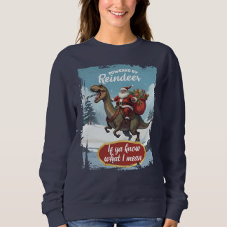Ugly sweater Christmas Santa tyrannosaurus t-rex Sweatshirt