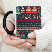 Ugly Sweater Christmas Tasse Nordic Pattern auf Bl