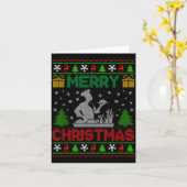 Ugly Sweater Christmas Tree Chef Cooking Job Pride Karte (Gelbe Blume)