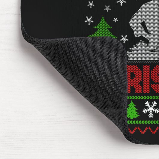 Ugly Sweater Christmas Tree Chef Cooking Job Pride Mousepad (Ecke)