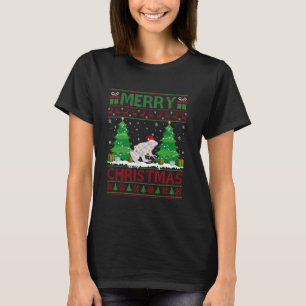 Ugly Sweater Christmas Tree Lighting Frog Ugly Xma T-Shirt