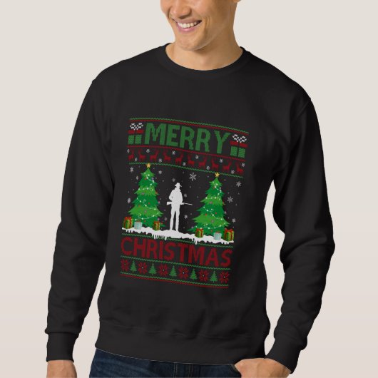 Ugly Sweater Christmas Tree Lighting Hunter Ugly X Sweatshirt (Vorderseite)