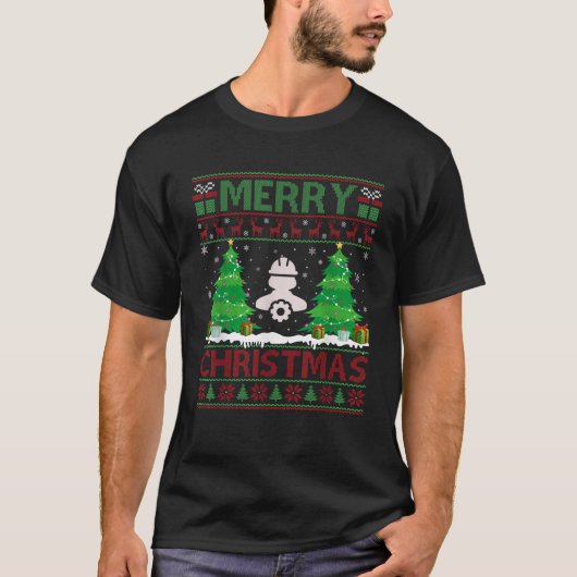Ugly Sweater Christmas Tree Lighting Millwright Ug T-Shirt (Vorderseite)