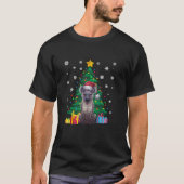 Ugly Sweater Christmas Tree Lights Hyena Weihnacht T-Shirt (Vorderseite)