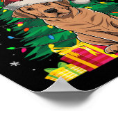 Ugly Sweater Christmas Tree Lights Labrador Dog Sa Poster (Ecke)