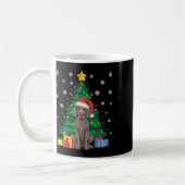Ugly Sweater Christmas Tree Lights Weimaraner Hund Kaffeetasse (Links)