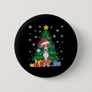 Ugly Sweater Christmas Tree Lights Whippet Dog San Button