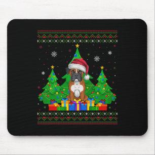 Ugly Sweater Christmas Tree Weihnachtsmannmütze Bo Mousepad