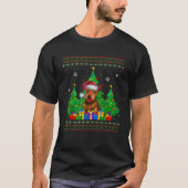 Ugly Sweater Christmas Tree Weihnachtsmannmütze Sc T-Shirt (Vorderseite)