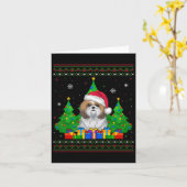 Ugly Sweater Christmas Tree Weihnachtsmannmütze Sh Karte (Gelbe Blume)