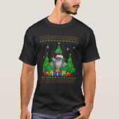 Ugly Sweater Christmas Tree Weihnachtsmannmütze St T-Shirt (Vorderseite)