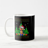 Ugly Sweater Christmas Tree Weihnachtsmannmütze Yo Kaffeetasse (Links)