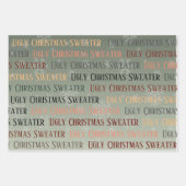 Ugly Sweater Christmas Wrapping Paper Set 3 Geschenkpapier Set (Vorderseite 3)