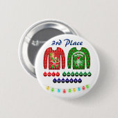 Ugly Sweater Contest 3. Platz Gewinner Button (Vorne & Hinten)