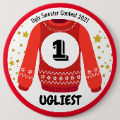 Ugly Sweater Contest Button (Vorderseite)