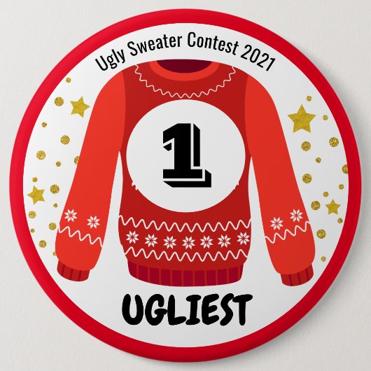 Ugly Sweater Contest Button (Vorderseite)