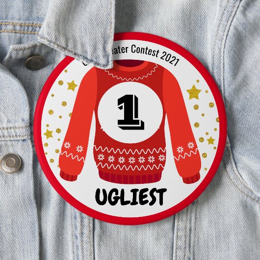 Ugly Sweater Contest Button (Beispiel)