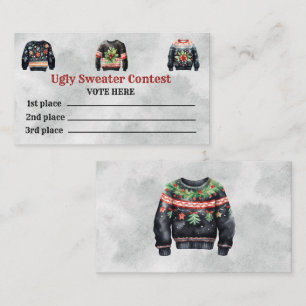 Ugly Sweater Contest Wählkarten Telefonnummerkarte
