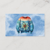 Ugly Sweater Contest Wählkarten Telefonnummerkarte (Rückseite)