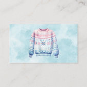 Ugly Sweater Contest Wählkarten Telefonnummerkarte (Rückseite)