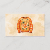 Ugly Sweater Contest Wählkarten Telefonnummerkarte (Rückseite)