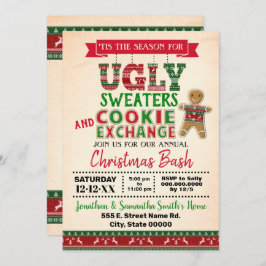 Ugly Sweater & Cookie-Austausch Weihnachtsbash Einladung