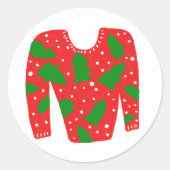 Ugly Sweater CUSTOM Weihnachten Runder Aufkleber (Vorderseite)