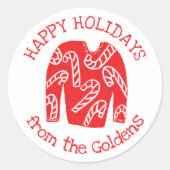 Ugly Sweater CUSTOM Weihnachten Runder Aufkleber (Vorderseite)