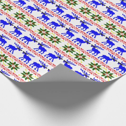 Ugly Sweater (Deal with It) Reinirscher Weihnachte Geschenkpapier (Ecke)