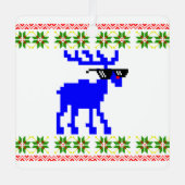 Ugly Sweater (Deal with it) Rentier Ornament Aus Metall (Vorderseite)