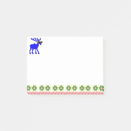 Ugly Sweater (Deal with it) Rentier Post-it Klebezettel (Vorderseite)