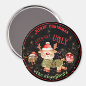 Ugly Sweater Dee & Owl Holiday Magnet (Vorderseite/Rückseite)