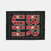 Ugly Sweater Design Bruh Funny Teens Boys Kids Xma Fleecedecke (Vorderseite (Horizontal))