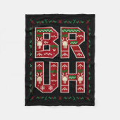 Ugly Sweater Design Bruh Funny Teens Boys Kids Xma Fleecedecke (Vorderseite)