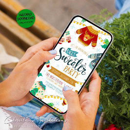 Ugly Sweater Digital Christmas Party Einladung