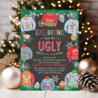 Ugly Sweater Einladung, trinken und sich verwöhnen