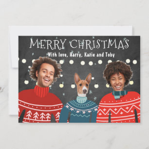Ugly Sweater Familie Weihnachtskarte ,Funny Christ Feiertagskarte