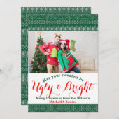 Ugly Sweater Feiertagskarte (Vorne/Hinten)