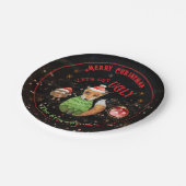 Ugly Sweater Fox & Owl Holiday Pappteller (Schrägansicht)