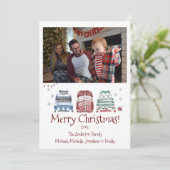 Ugly Sweater Frohe Weihnachten mit Foto (Stehend Vorderseite)